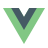 Icon that represents the Vue JavaScript framework.